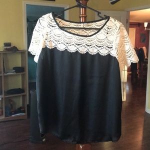 Black and white blouse